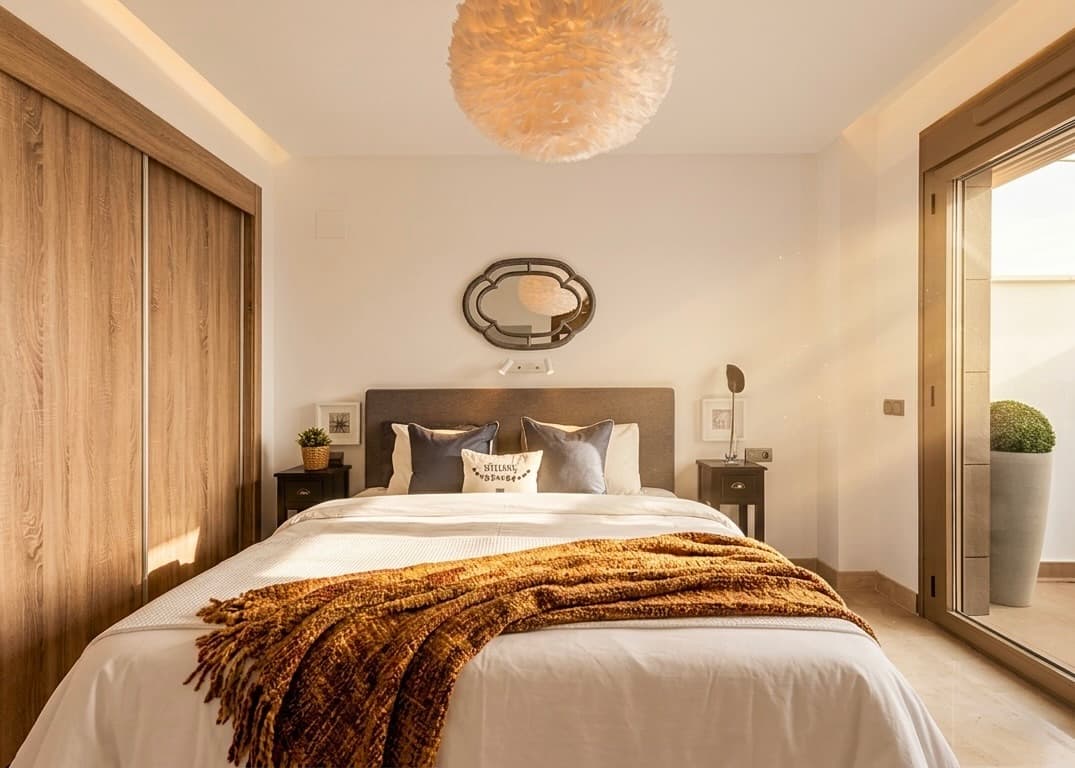 Master Bedroom, med egen utgång till Spa på terrassen